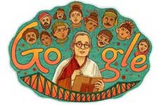 गूगल ने महाश्वेता देवी के 92वें जन्मदिन पर बनाया डूडल