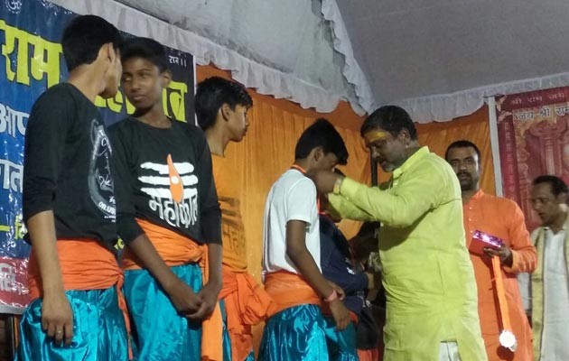 भीम बाबा मंदिर समिति व विहिप ने रामनवमी पे किया गंगा अवतरण का दिव्य आयोजन, स्कूली बच्चों ने बढ़ाया शोभा